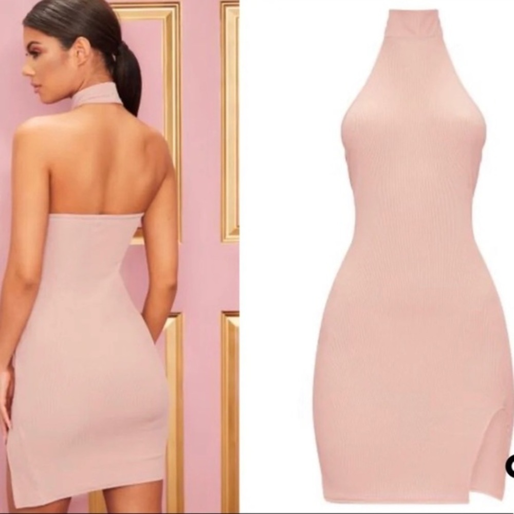 PrettyLittleThing Halter Bodycon Dress-S - Picture 3 of 3